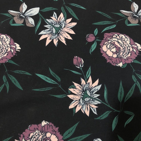 Navy Racerback Tank with Purple Floral Pattern - Picture 3 of 6